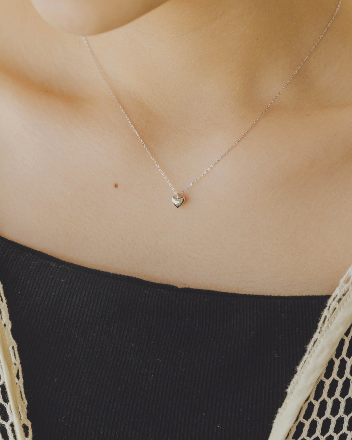 ワンポイントハート ネックレス