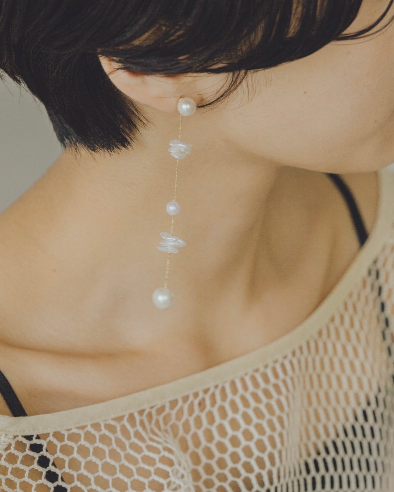 パールロングピアス